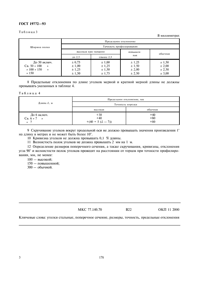 Уголки стальные гнутые неравнополочные. Сортамент ГОСТ 19772-93